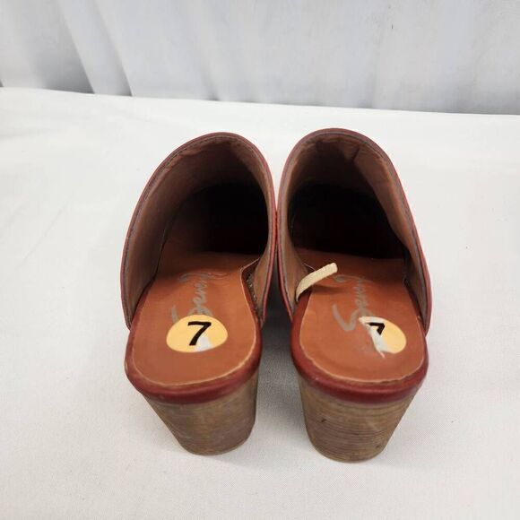 Seven7 Dandy Mules Block Heel Slip on Vegan Faux Leather size 7 - Picture 5 of 7